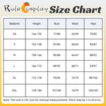 Rolecosplay Zenless Zone Zero Dracaene Sunbringer Cosplay Costume - size chart in cm