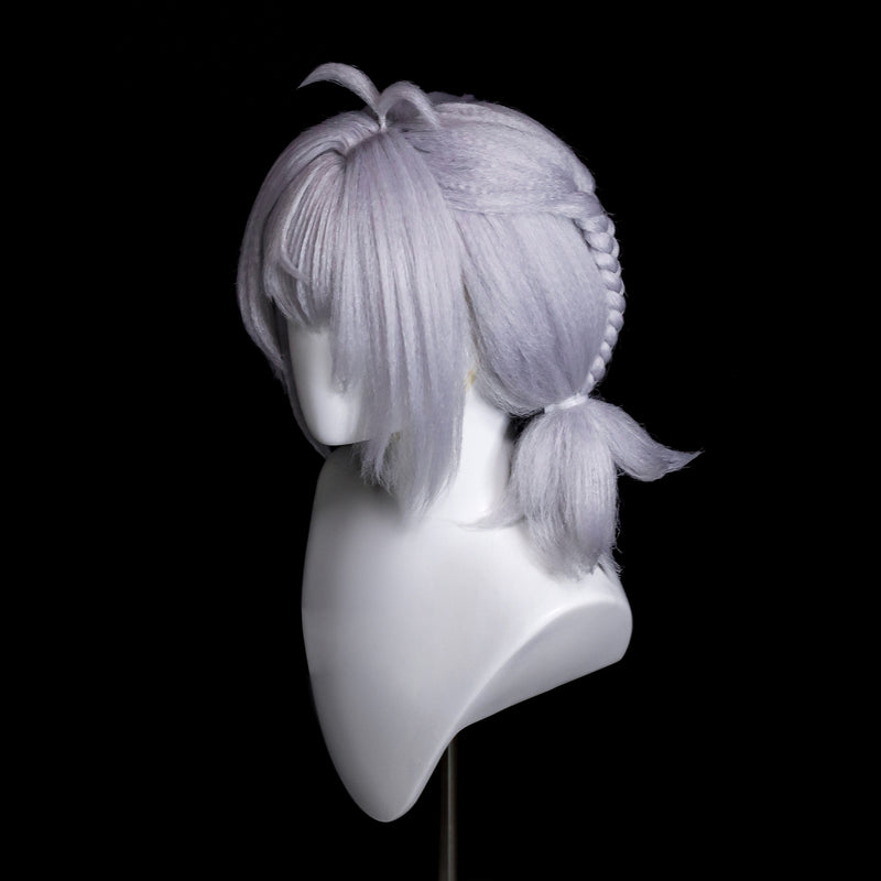 Rolecosplay Zenless Zone Zero Dracaene Sunbringer Silver Gray Cosplay Wig - braided side detail