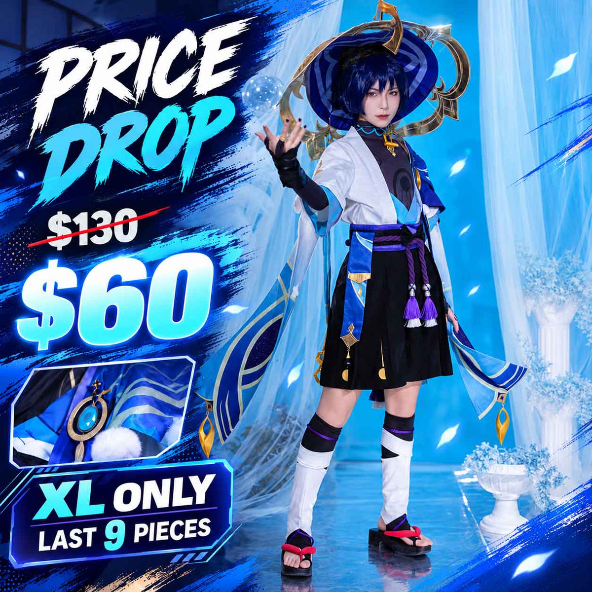 【Last batch】Genshin Impact Scaramouche Wanderer Cosplay Costume