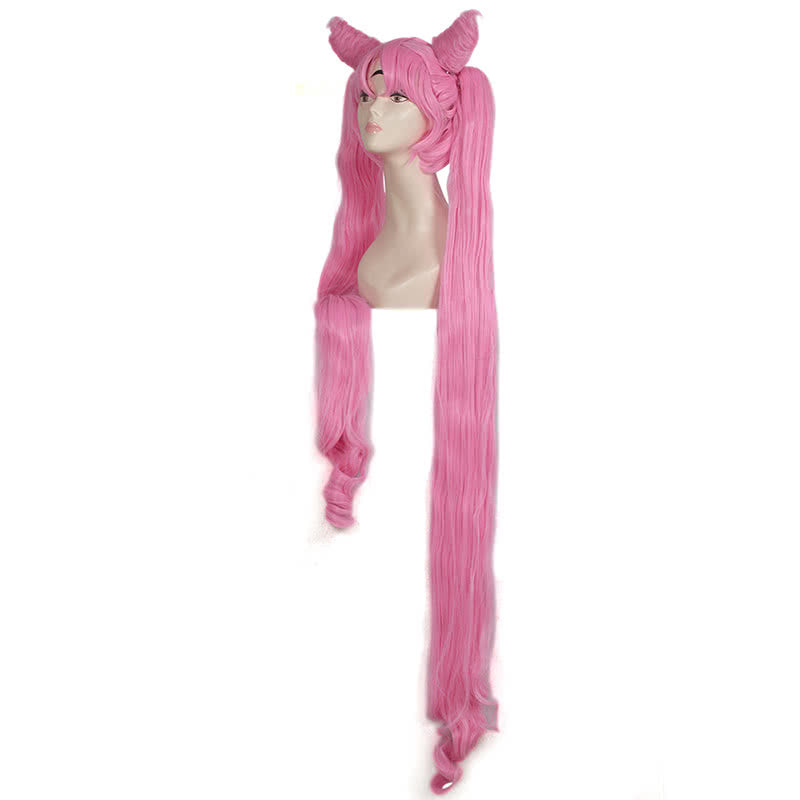 130cm Long Sailor Moon Cosplay Wigs Pink Woman Wigs