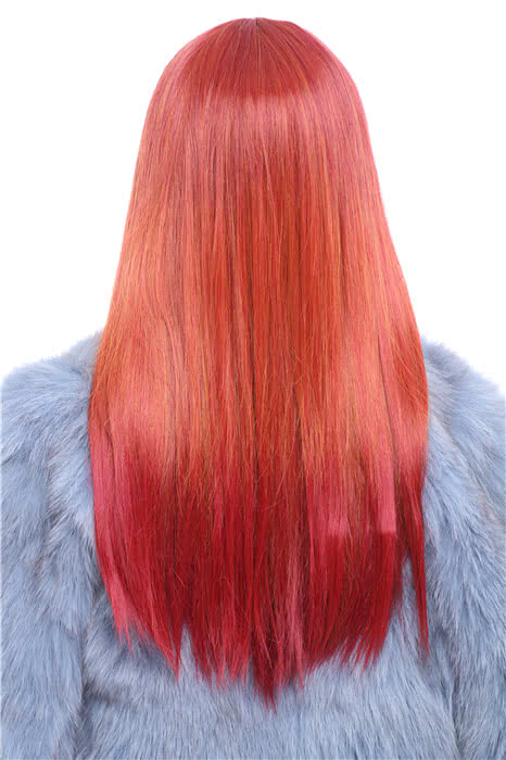 60cm Long Orange Anime Straight Cosplay Party Wig