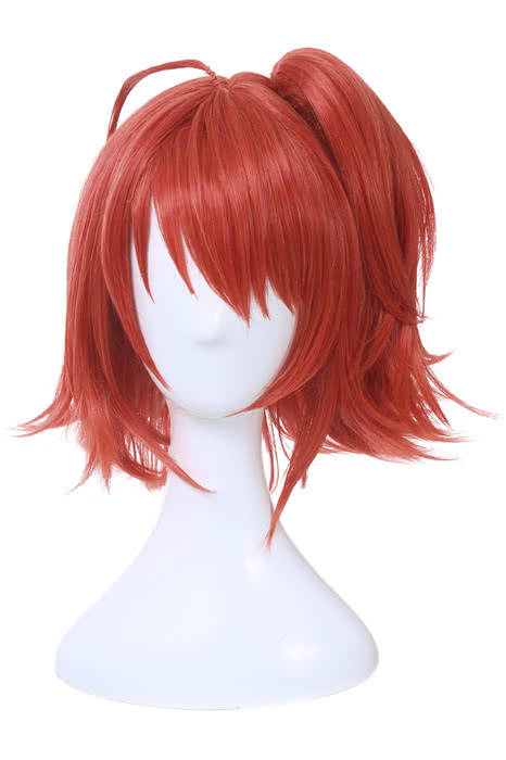 Fate/Grand Order Grand Master Olgamally Animusphere Short Straight Orange Red Synthetic Female Cosplay Wigs