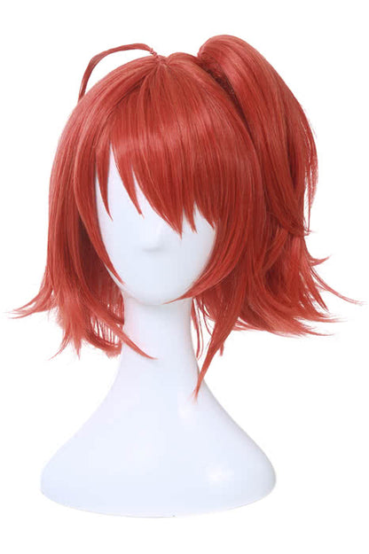Fate/Grand Order Grand Master Olgamally Animusphere Short Straight Orange Red Synthetic Female Cosplay Wigs