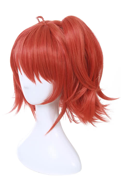 Fate/Grand Order Grand Master Olgamally Animusphere Short Straight Orange Red Synthetic Female Cosplay Wigs
