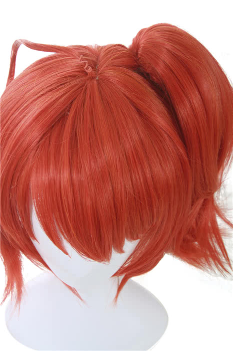 Fate/Grand Order Grand Master Olgamally Animusphere Short Straight Orange Red Synthetic Female Cosplay Wigs