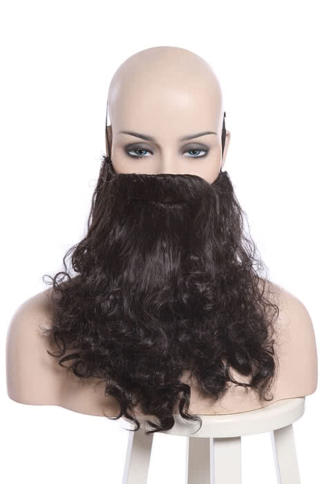 Harry Potter Rubeus Hagrid Long Curly Brown Movie Cosplay Man Wigs