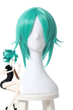 Land of the Lustrous Phosphophyllite Short Green Synthetic Anime Cosplay Woman Wigs