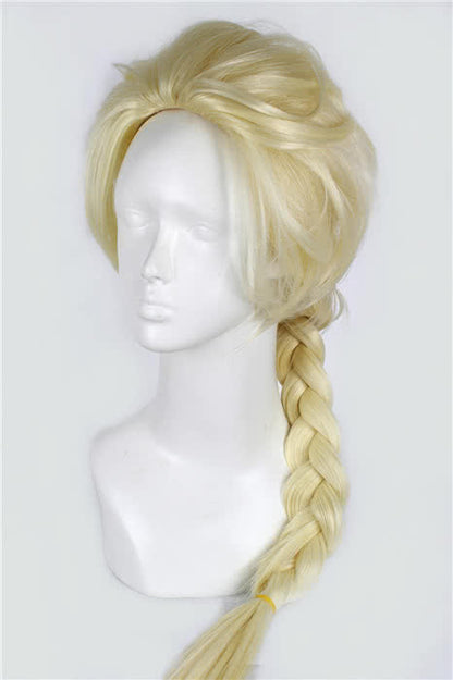 Princess queen Elsa Cosplay wig 75cm Braid Wig 2 colors for celection