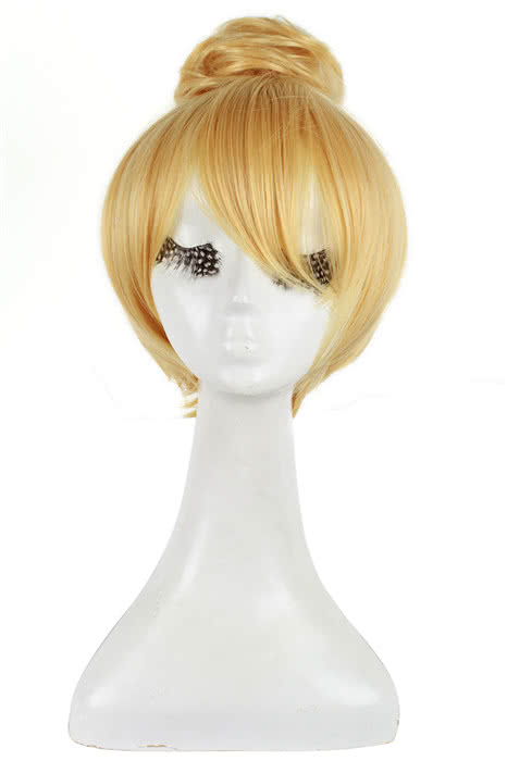 Fairy Tinker Bell Medium Long Blonde Female Cosplay Wigs
