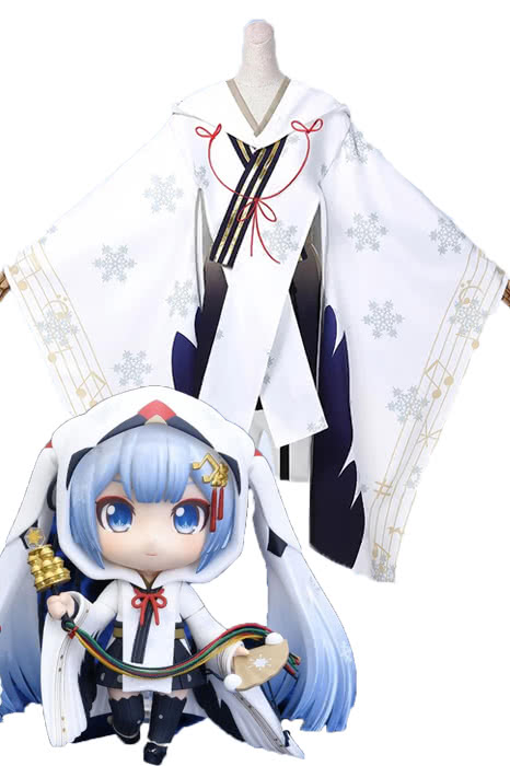 Vocaloid Hatsune Miku snow 2018 White Cosplay Costume