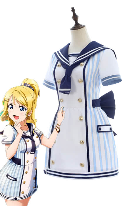 Love Live Pirate Set Eli Ayase Cute Dress AnimeCosplay Costumes